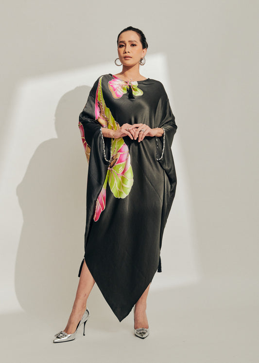 Asymmetrical Batik Silk Dress
