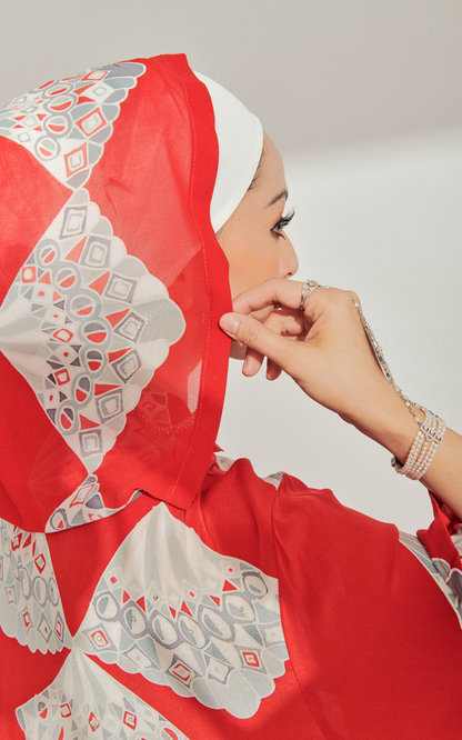 Red Batik Tulis Kaftan