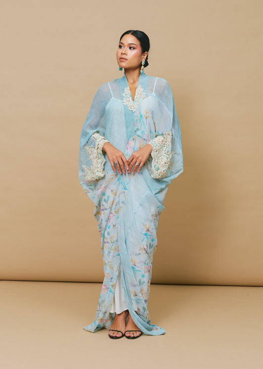 Baby Blue Asymmetrical Dress