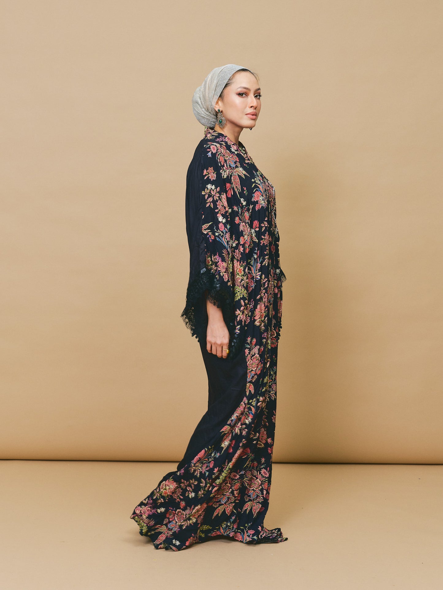 Floral Lace Abaya