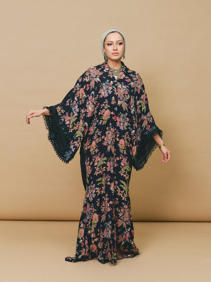 Floral Lace Abaya