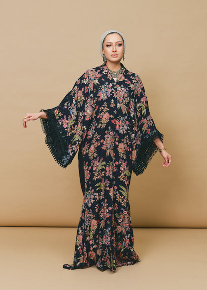 Floral Lace Abaya