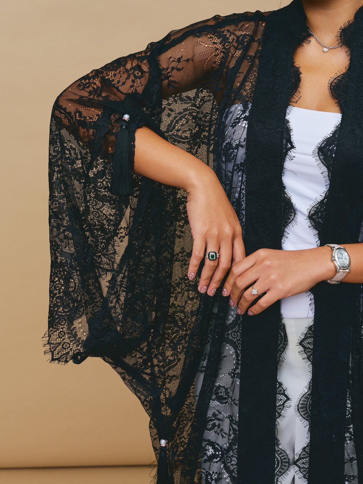 Full Lace Abaya in Black