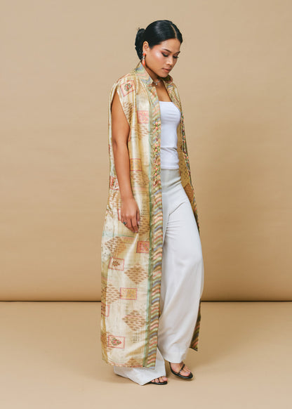 Sleeveless Cardigan Dress