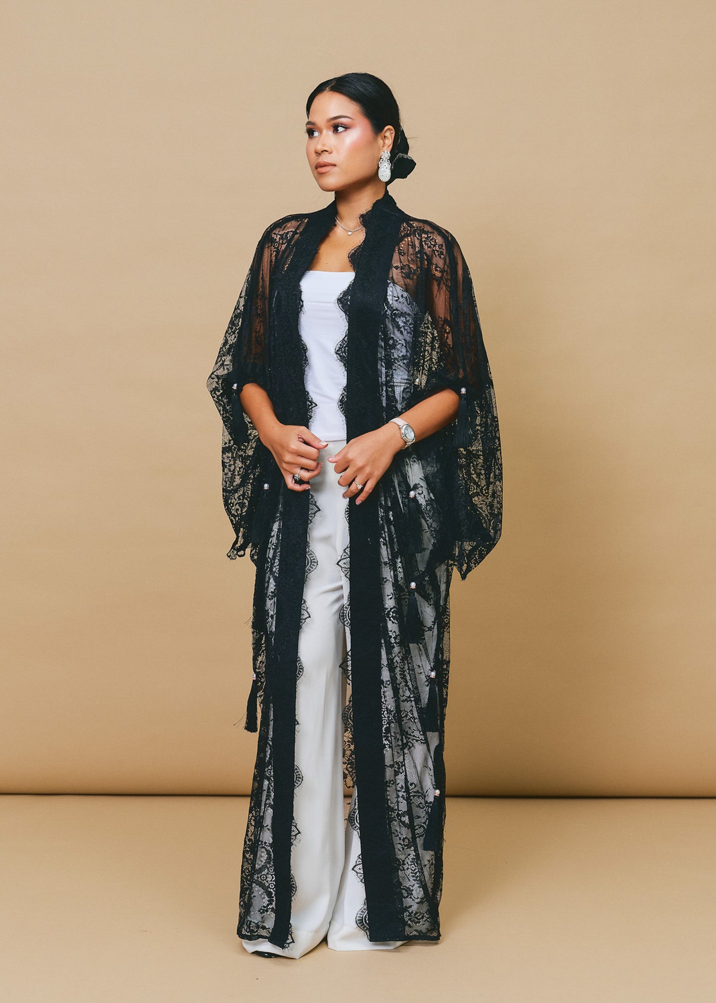 Full Lace Abaya in Black