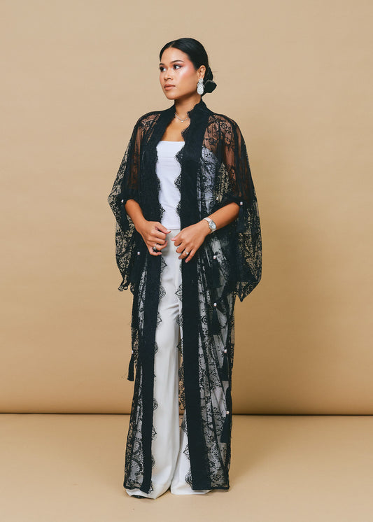 Full Lace Abaya in Black