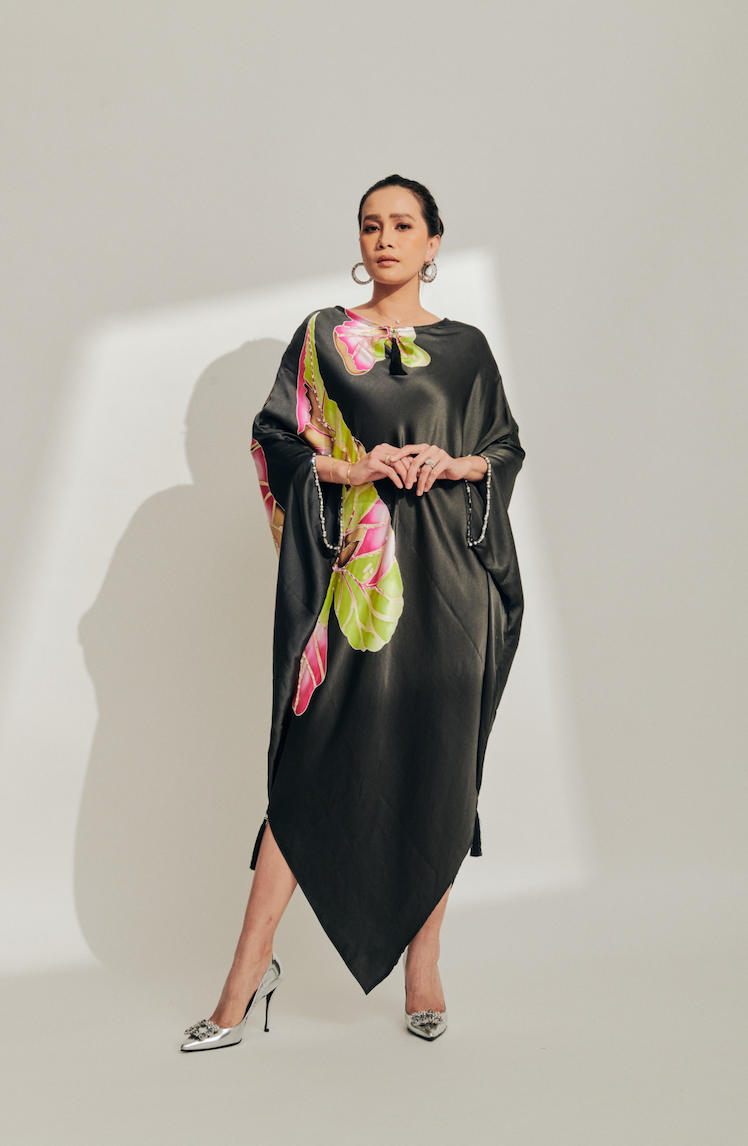 Asymmetrical Batik Silk Dress