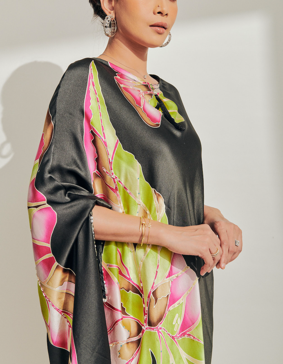 Asymmetrical Batik Silk Dress