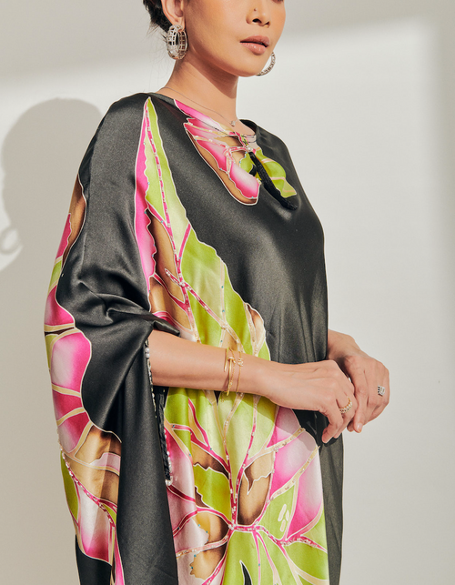 Asymmetrical Batik Silk Dress