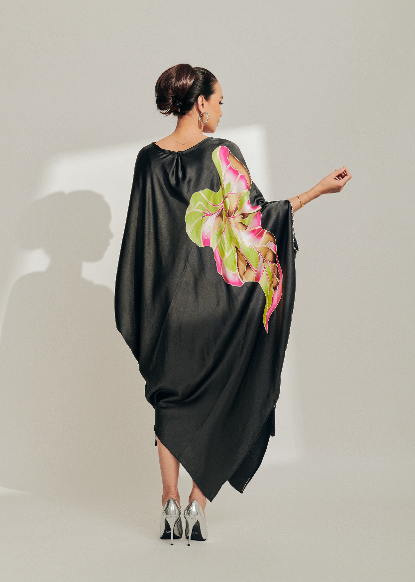 Asymmetrical Batik Silk Dress